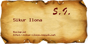Sikur Ilona névjegykártya