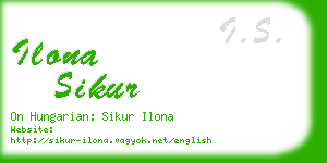 ilona sikur business card